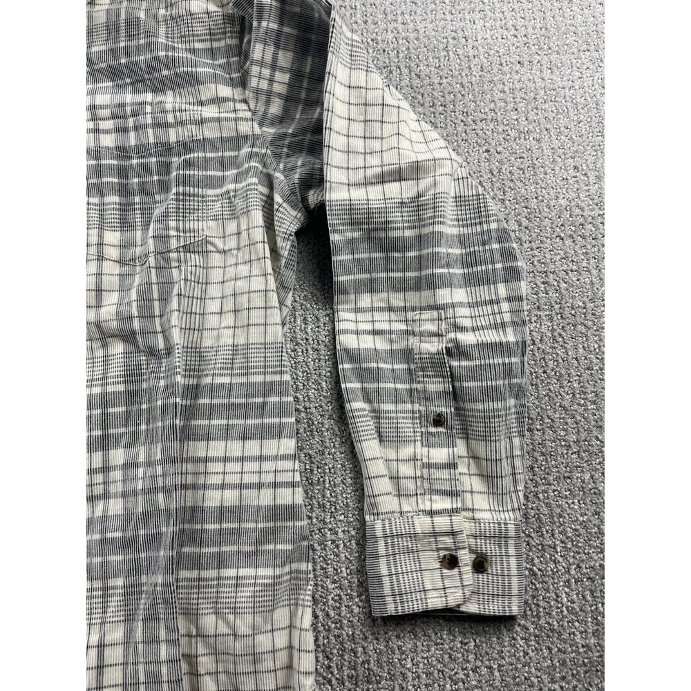 Banana Republic Slim-Fit Fine Wale Corduroy Untucked Shirt Plaid Mens Medium NWT - Picture 5 of 11